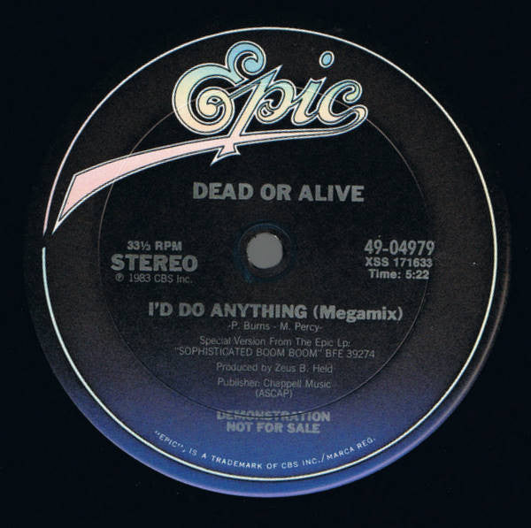 Dead Or Alive : I'd Do Anything (Megamix) (12", Promo)