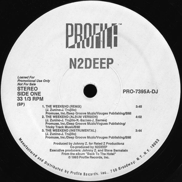N2DEEP : The Weekend / V-Town (12", Promo)