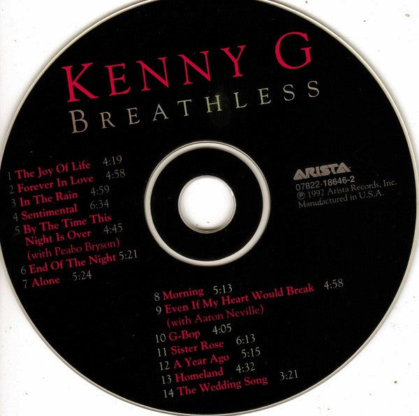 Kenny G (2) : Breathless (CD, Album)