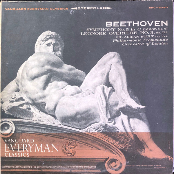 Ludwig van Beethoven - Sir Adrian Boult And  The Philharmonic Promenade Orchestra : Symphony No. 5 In C Minor, Op. 67 / Leonore Overture No. 3, Op. 72b (LP)