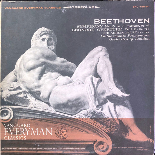 Ludwig van Beethoven - Sir Adrian Boult And  The Philharmonic Promenade Orchestra : Symphony No. 5 In C Minor, Op. 67 / Leonore Overture No. 3, Op. 72b (LP)