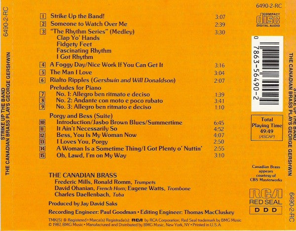 George Gershwin, The Canadian Brass : Strike Up The Band (The Canadian Brass Plays George Gershwin) (CD)