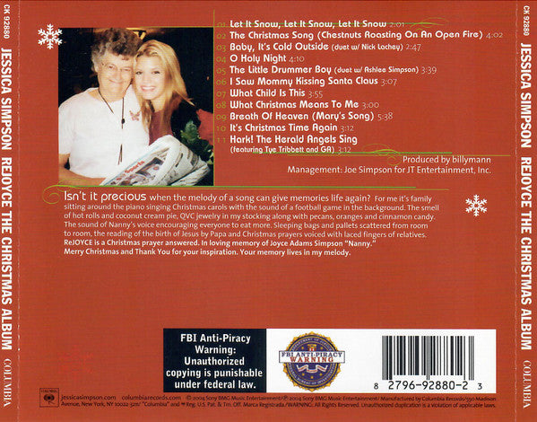 Jessica Simpson : Rejoyce: The Christmas Album (CD, Album)