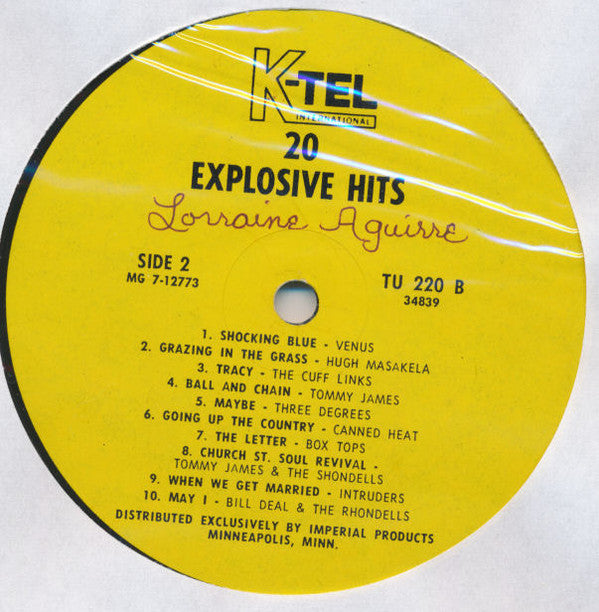 Various : 20 Explosive Hits (LP, Comp)