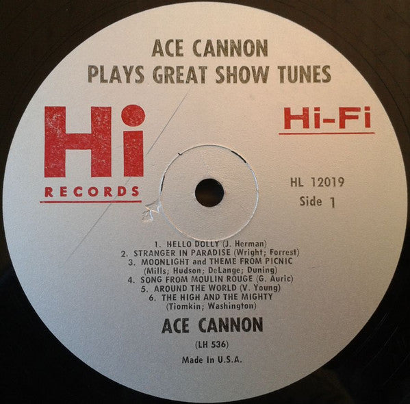 Ace Cannon : Ace Cannon Plays The Great Show Tunes (LP, Mono)