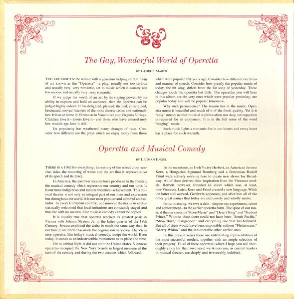 Various : Treasury Of Great Operettas (9xLP, Mono + Box, Comp)