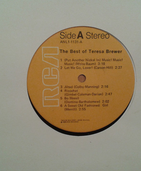 Teresa Brewer : The Best Of Teresa Brewer (LP, Comp)
