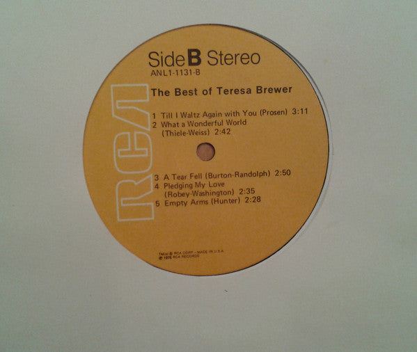 Teresa Brewer : The Best Of Teresa Brewer (LP, Comp)