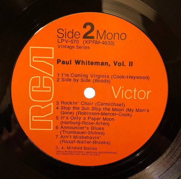 Paul Whiteman : Paul Whiteman Vol. II (LP, Comp, Mono)