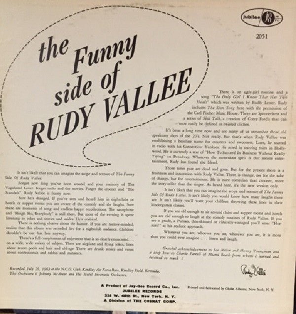 Rudy Vallee : The Funny Side Of Rudy Vallee (LP)