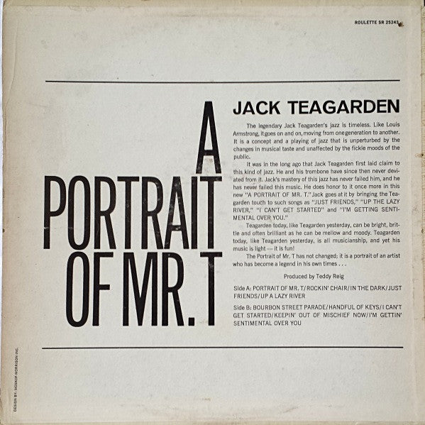 Jack Teagarden : A Portrait Of Mr. T (LP, Album)