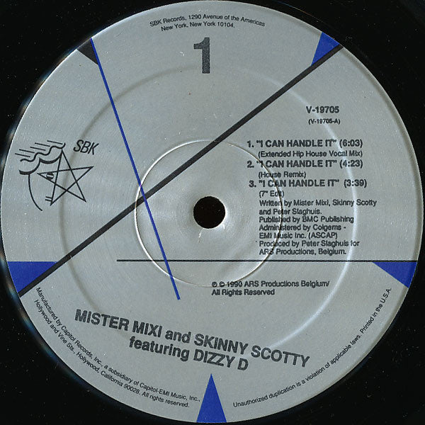 Mister Mixi & Skinny Scotty Featuring Dizzy D : I Can Handle It (12")