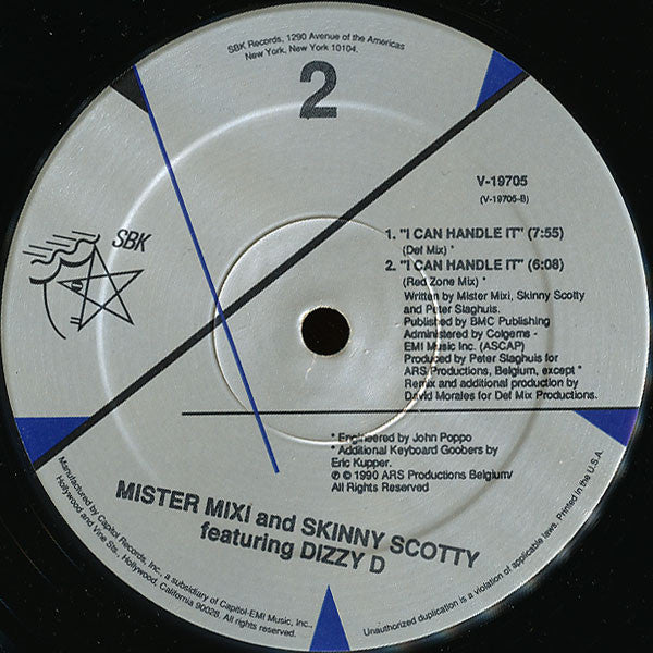 Mister Mixi & Skinny Scotty Featuring Dizzy D : I Can Handle It (12")