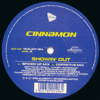 Cinnamon (4) / Tammy Haywood : Showin' Out / How Could He Do This To Me (12")