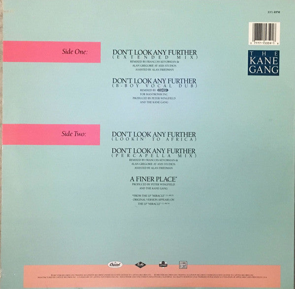 The Kane Gang : Don't Look Any Further (12", Pic)