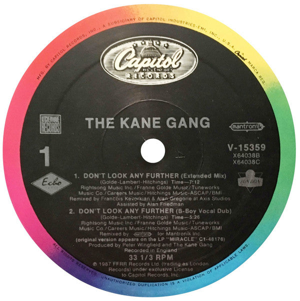 The Kane Gang : Don't Look Any Further (12", Pic)
