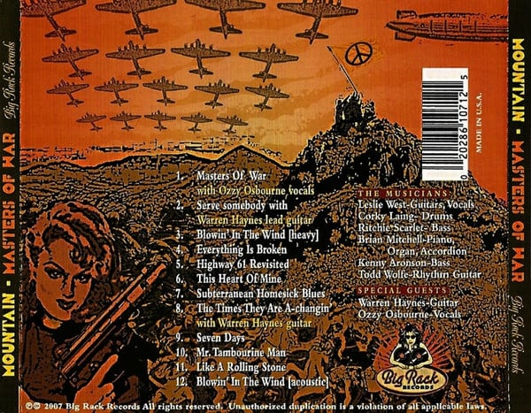 Mountain : Masters Of War (CD, Album)