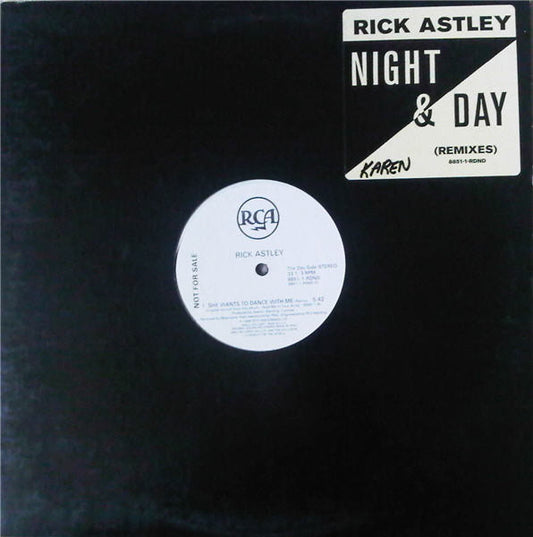 Rick Astley : She Wants To Dance With Me (Night & Day Remixes) (12", Promo)