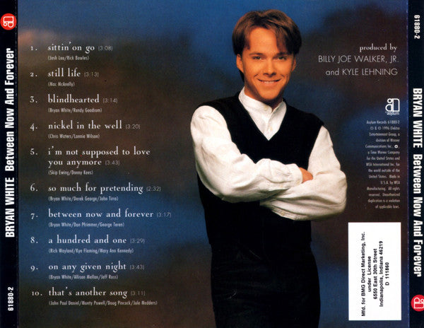 Bryan White : Between Now And Forever (CD, Album, Club)