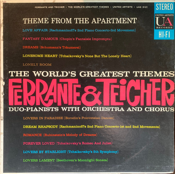 Ferrante & Teicher : The World's Greatest Themes (LP, Album, Club, RP)