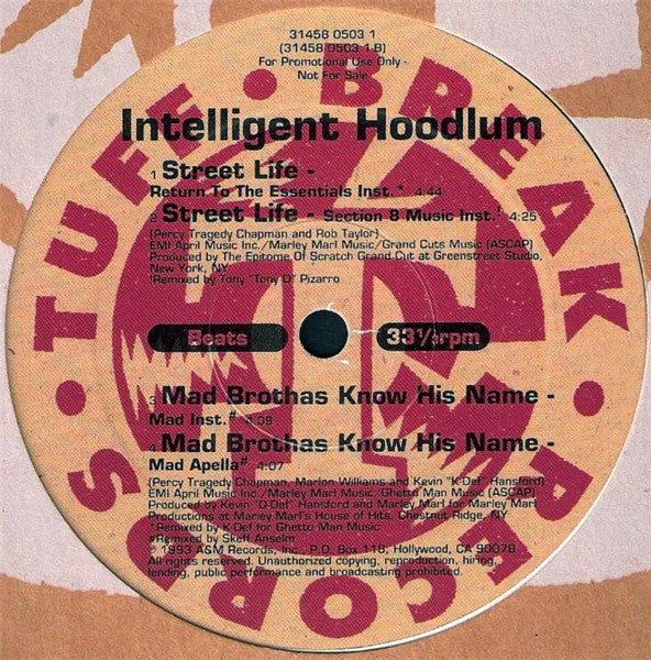 Intelligent Hoodlum : Street Life (12", Promo)