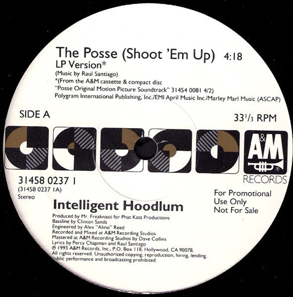 Intelligent Hoodlum : The Posse (Shoot 'Em Up) (12", Single, Promo)