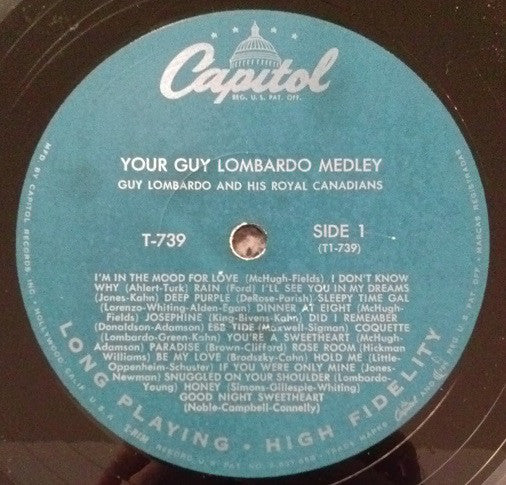 Guy Lombardo And His Royal Canadians : Your Guy Lombardo Medley (LP, Album)