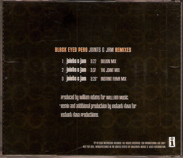 Black Eyed Peas : Joints & Jam Remixes (CD, Single, Promo)