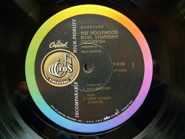 The Hollywood Bowl Symphony Orchestra Conducted By Felix Slatkin : Overture ! (LP, Album, Mono)