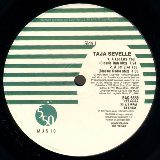 Taja Sevelle : A Lot Like You (12", Promo)