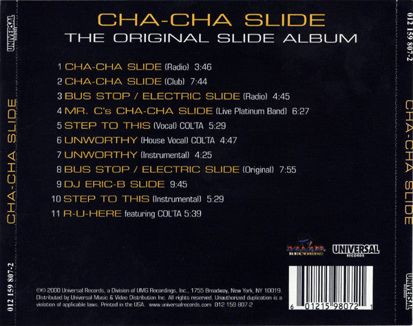 Various : Cha-Cha Slide: The Original Slide Album (CD, Comp)