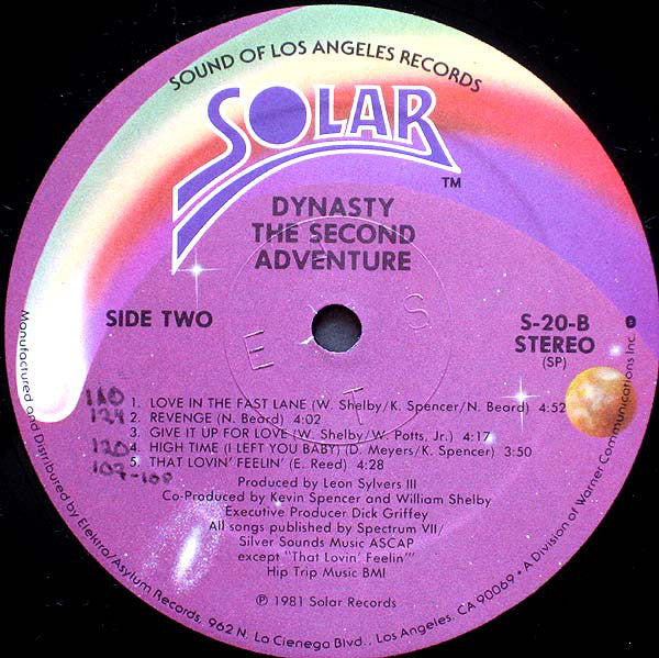 Dynasty : The Second Adventure (LP, Album, SP)