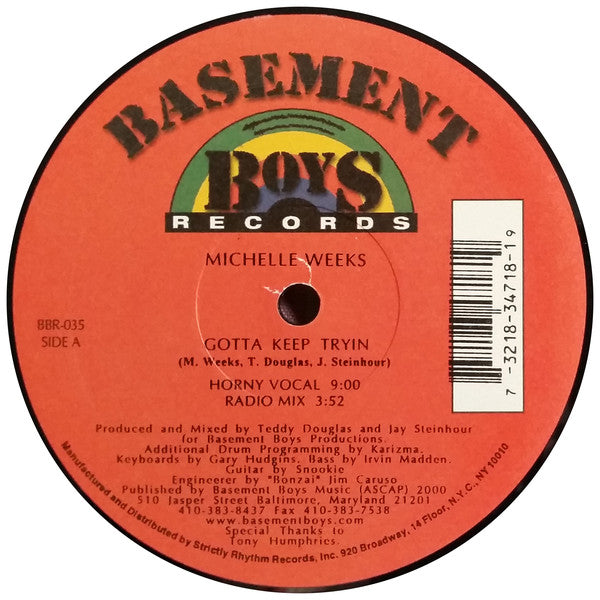 Michelle Weeks : Gotta Keep Tryin (12")