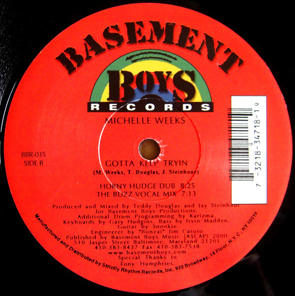 Michelle Weeks : Gotta Keep Tryin (12")