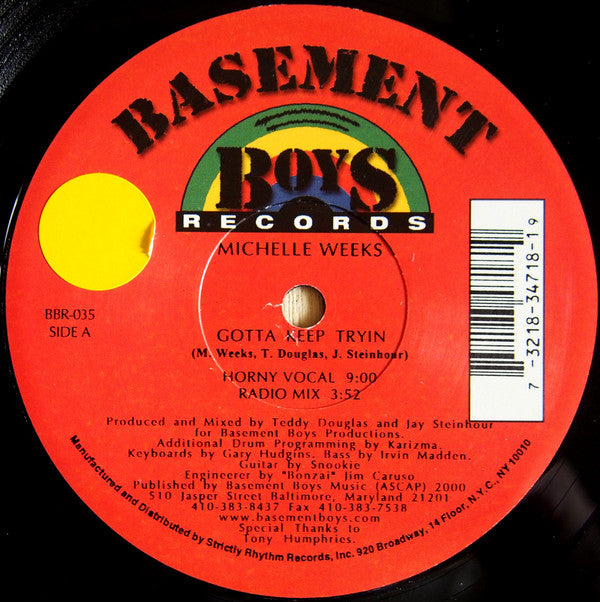 Michelle Weeks : Gotta Keep Tryin (12")