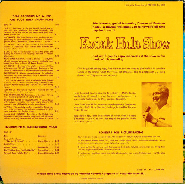 Unknown Artist : Kodak Hula Show (LP, RE)