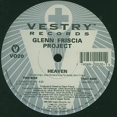 Glenn Friscia Project : Heaven (12")