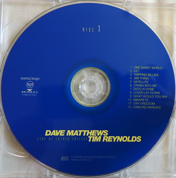 Dave Matthews & Tim Reynolds : Live At Luther College (2xCD, Album, Cin)