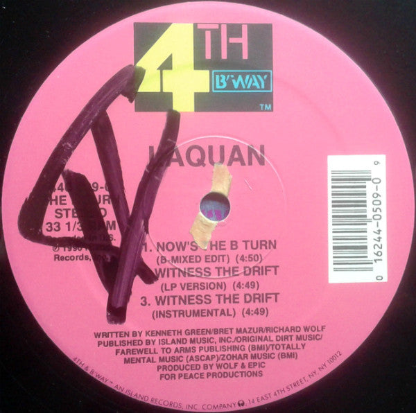 Laquan : Now's The B-Turn (12", Single)