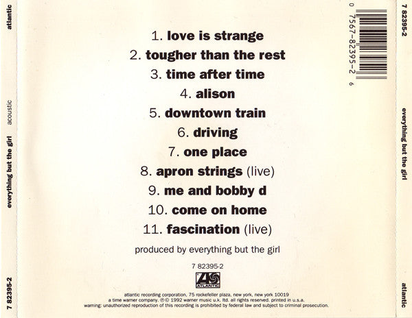 Everything But The Girl : Acoustic (CD, Album)