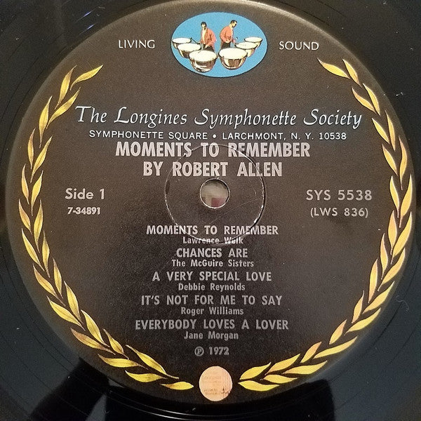 The Longines Symphonette : Moments To Remember By Robert Allen (LP, Comp)