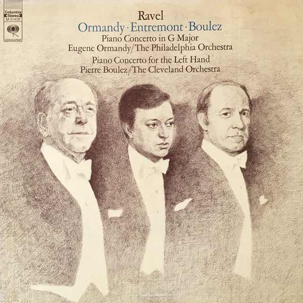 Maurice Ravel - Eugene Ormandy, Philippe Entremont, Pierre Boulez : Piano Concertos (LP, Album)