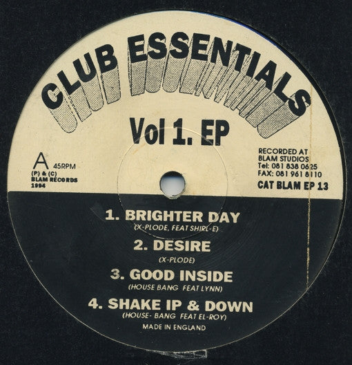 Various : Club Essentials Vol 1 (12")