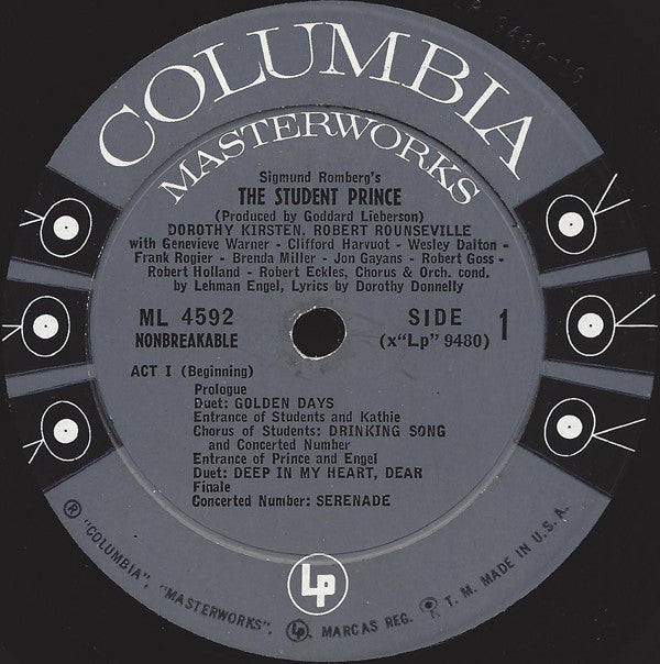 Dorothy Kirsten, Robert Rounseville : The Student Prince (LP, Album)