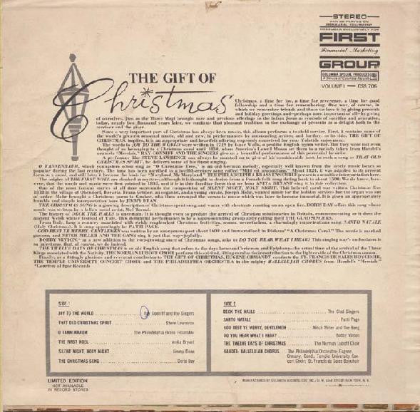 Various : The Gift Of Christmas Volume 1 (LP, Comp)