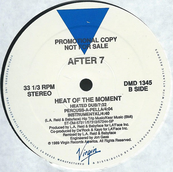 After 7 : Heat Of The Moment (12", Promo)