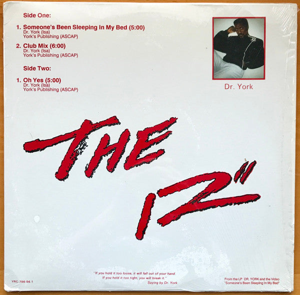 Dr. York : Someone's Been Sleeping In My Bed (12", Red)