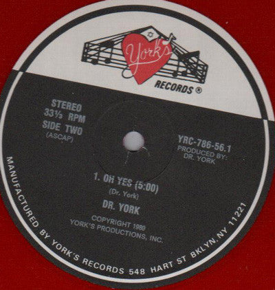 Dr. York : Someone's Been Sleeping In My Bed (12", Red)