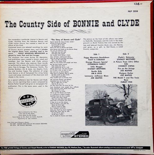 Various : The Country Side Of Bonnie And Clyde (LP, Album, Comp, S/Edition)