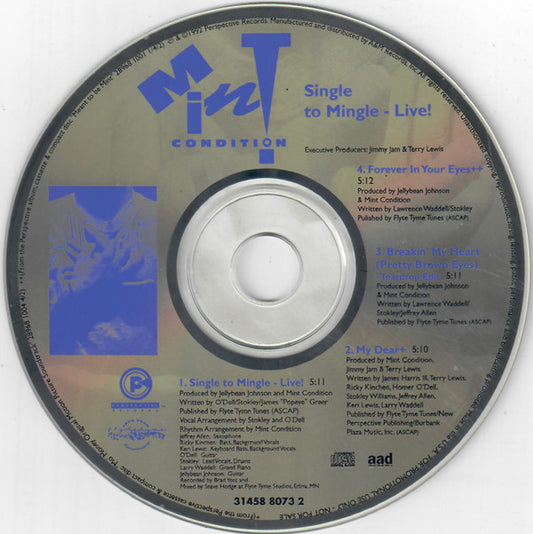 Mint Condition : Single To Mingle - Live! (CD, EP, Promo)